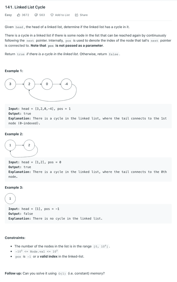 Linked List Cycle